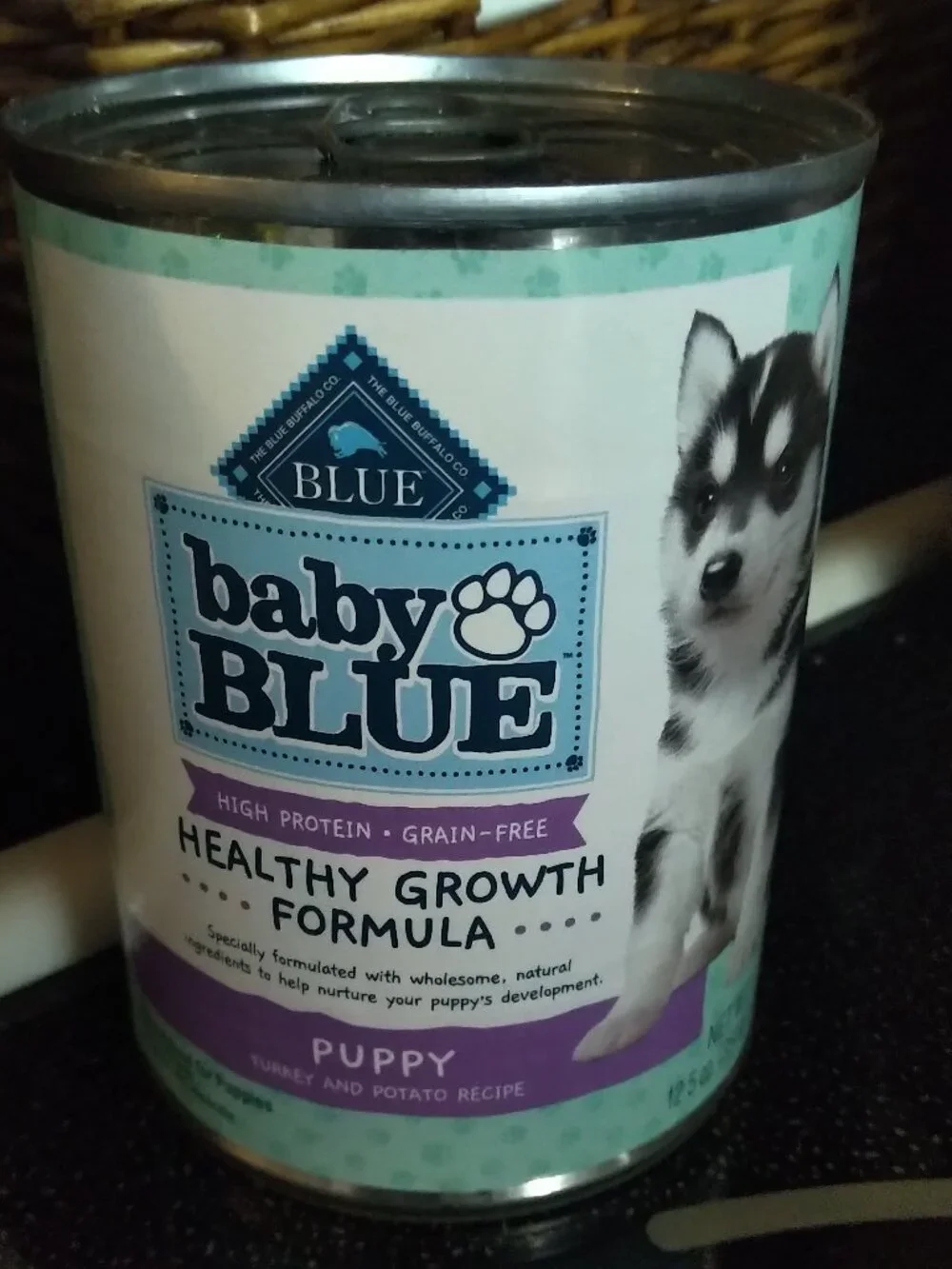 9 pack Blue Buffalo Baby BLUE Turkey & Vegetable Puppy Wet Dog Food, 12.5 oz ea.